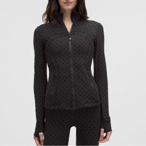 lululemon athletica Black polka dot align flocked Jacket